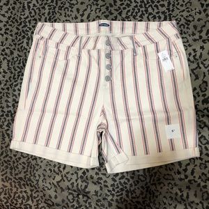 Pin striped 5” inseam shorts